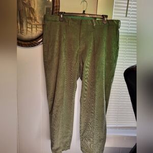 NWT Lands' End Corduroy Olive green Dress Pants 42x29